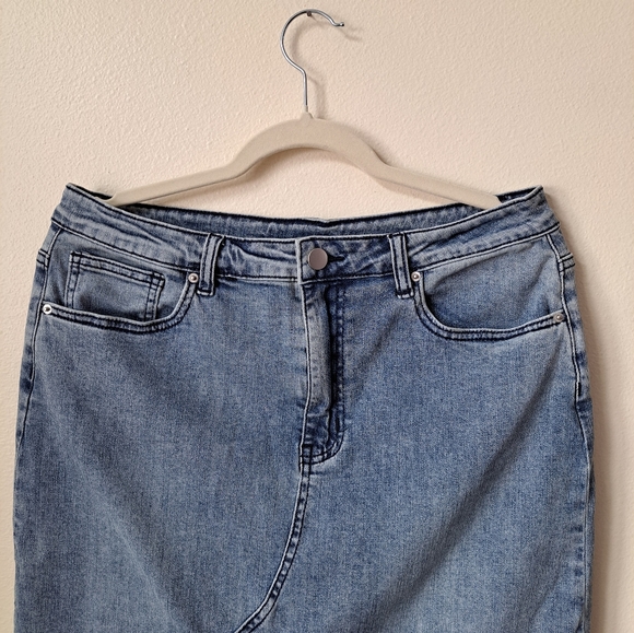 Parker & Rowe Denim Skirt Size L New With Tags - Picture 2 of 7